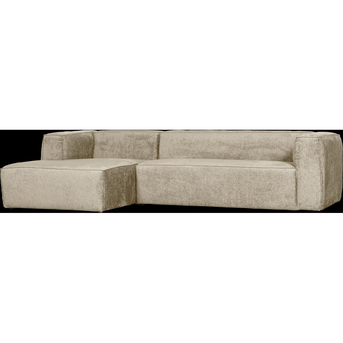 Bean, Hjørnesofa venstrevendt, creme, H73x175x305 cm, velour