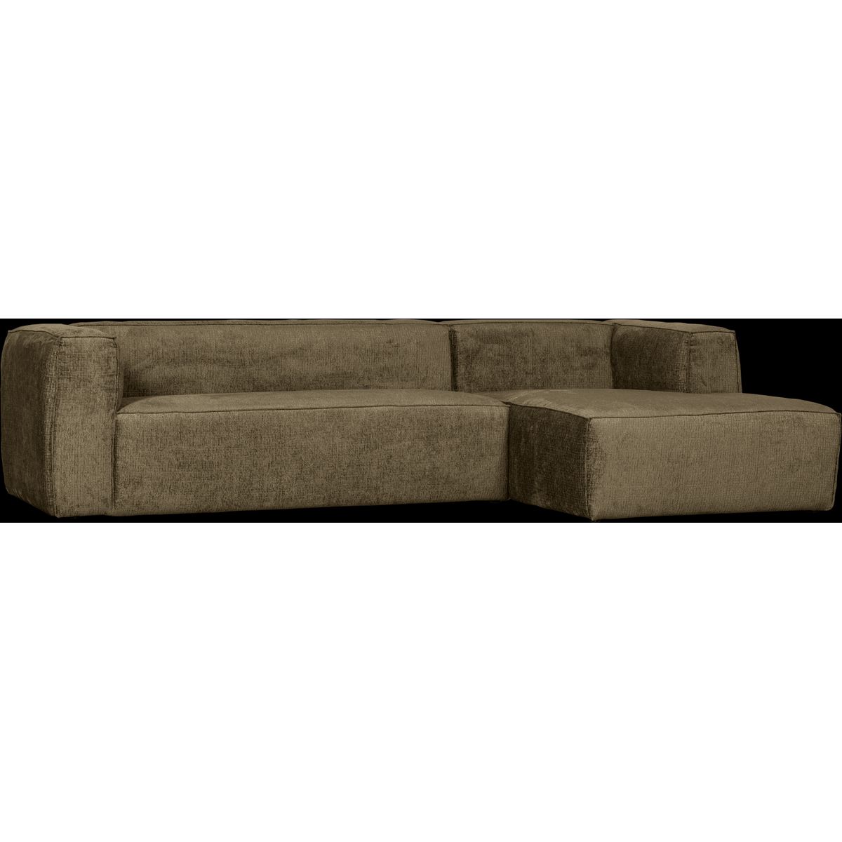 Bean, Hjørnesofa højrevendt, grøn, H73x175x305 cm, velour