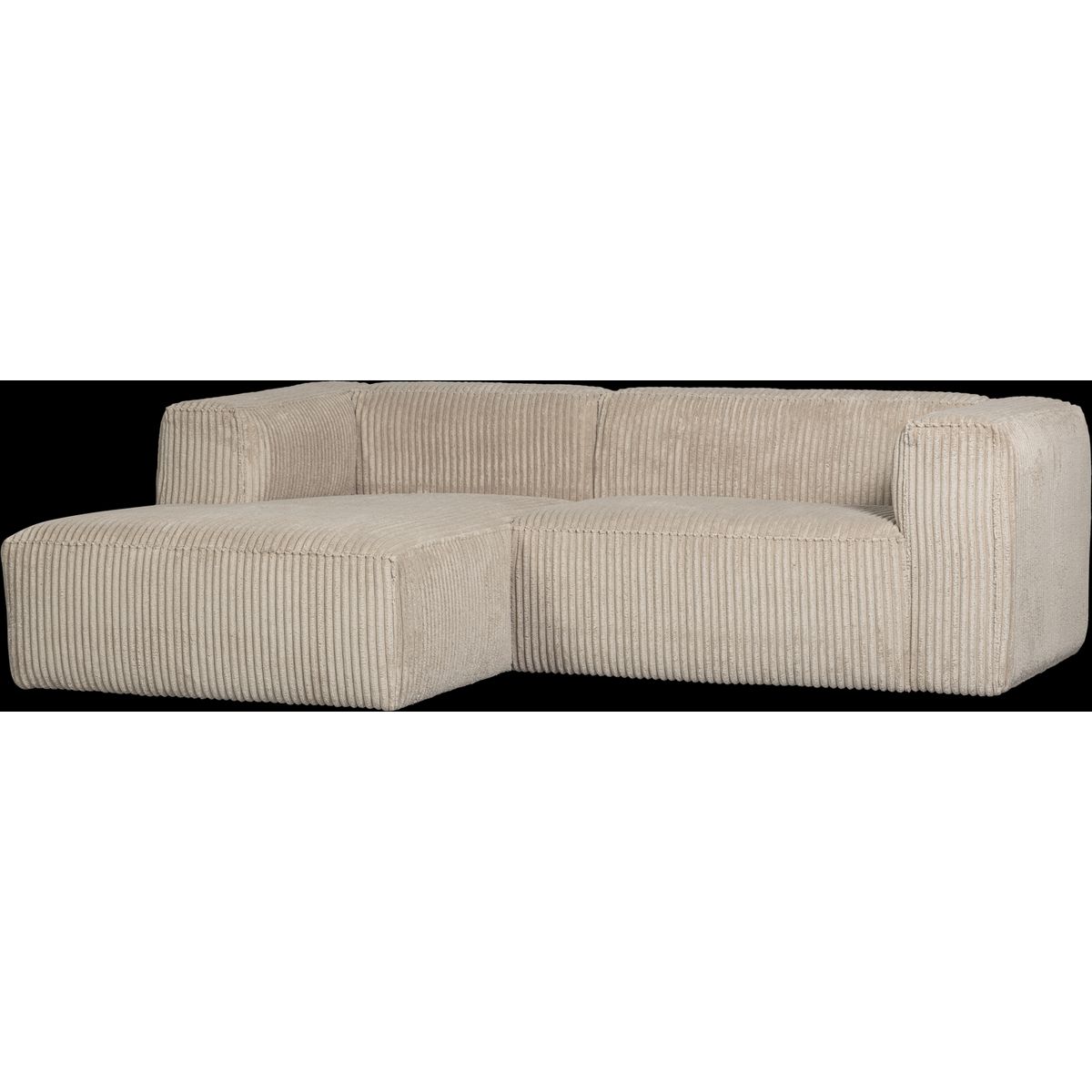 Bean, Chaiselong sofa, venstrevendt ,travertin, H73x178x254 cm, fløjl