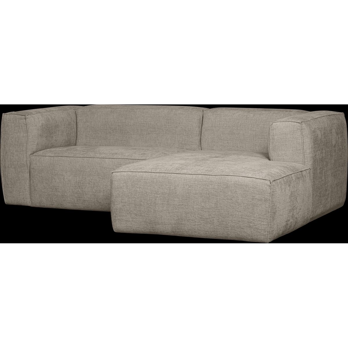 Bean, Chaiselong sofa, højrevendt, travertin, H73x178x254 cm, stof