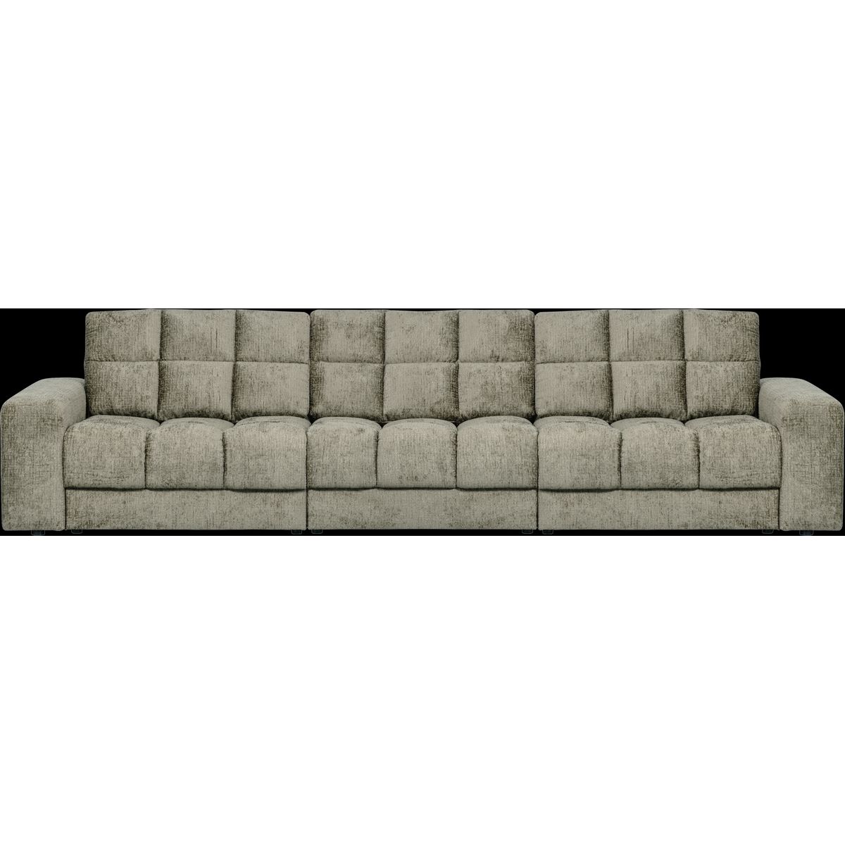 Second Date, 3-personers sofa, frost, H78x99x316 cm, velour