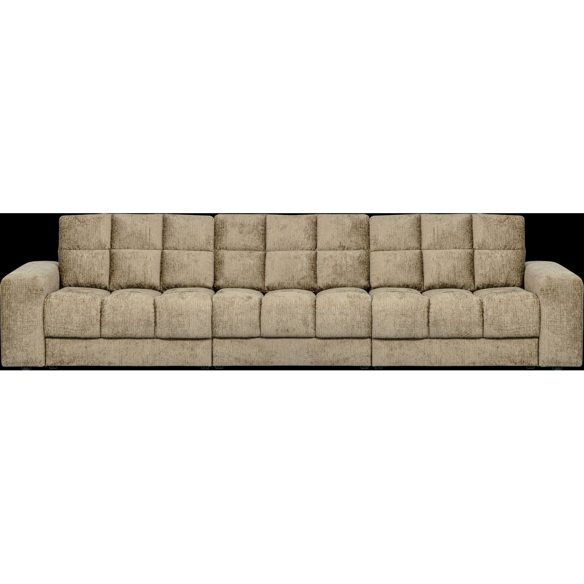 Second Date, 3-personers sofa, lysegrå, H78x99x316 cm, velour