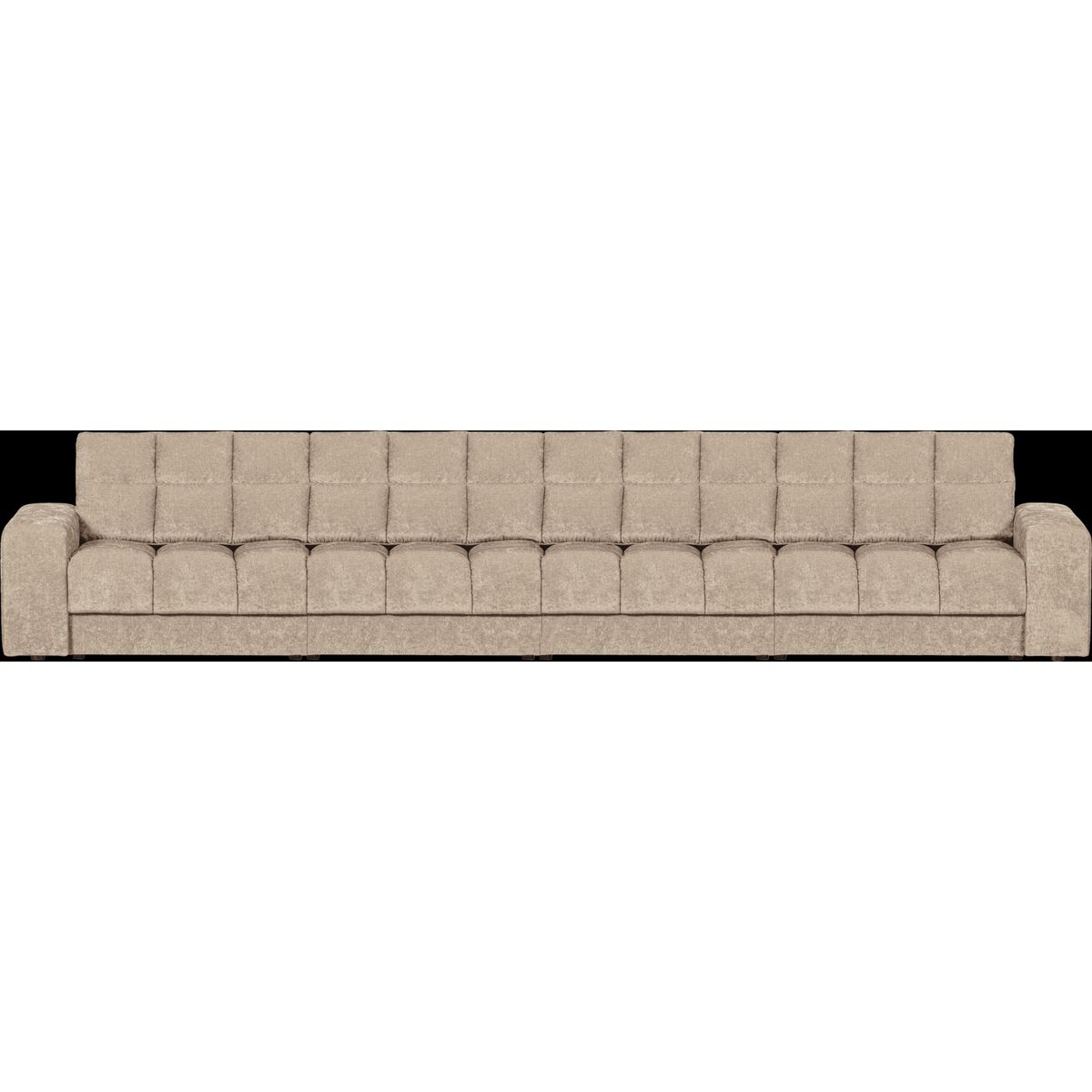 Second Date, 4-personers sofa, nougat, H78x99x406 cm, stof