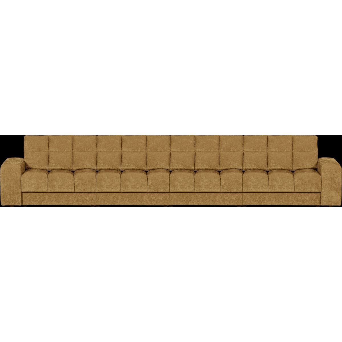 Second Date, 4-personers sofa, guld, H78x99x406 cm, stof