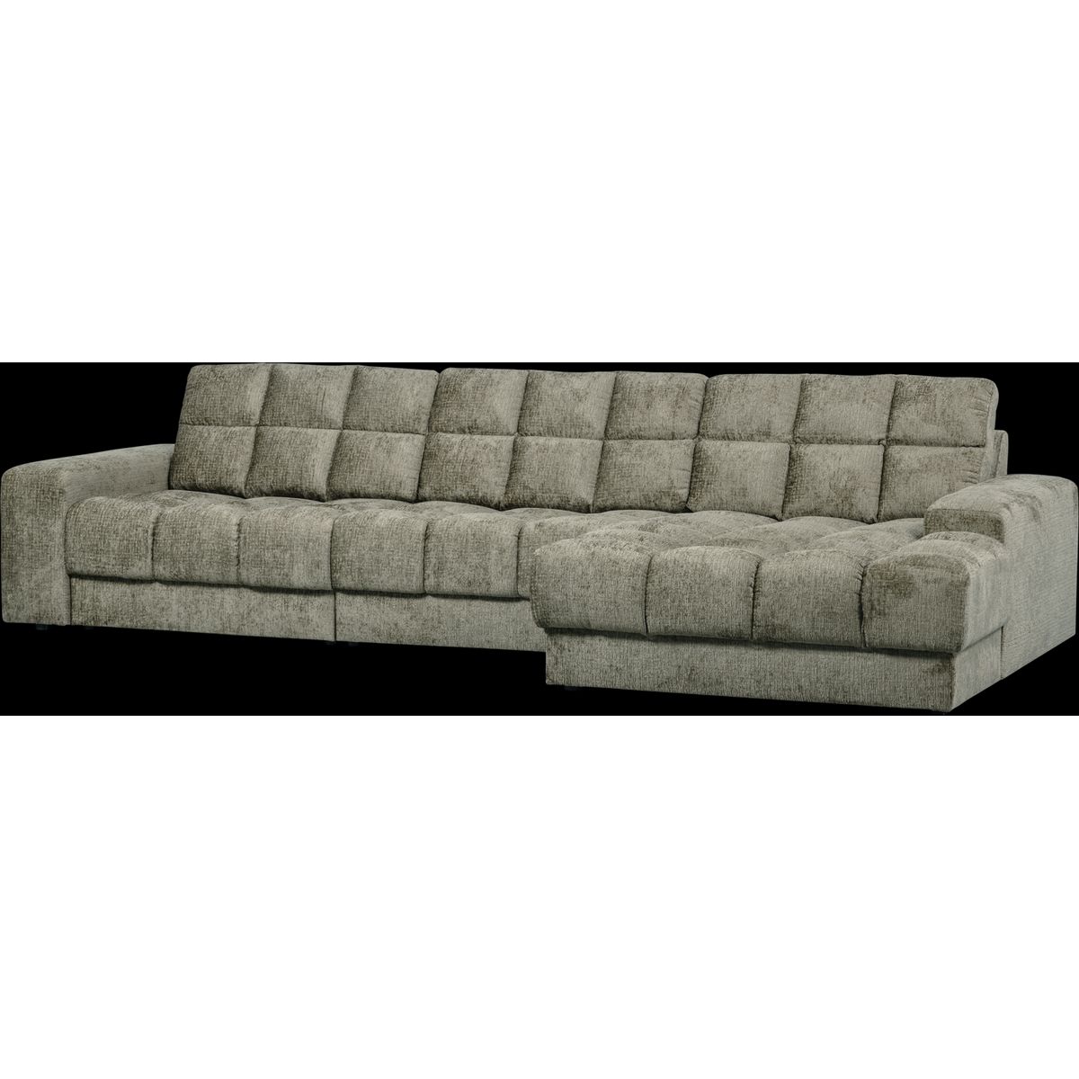 Second Date, Chaiselong sofa, højrevendt, frost, H78x162x316 cm, velour