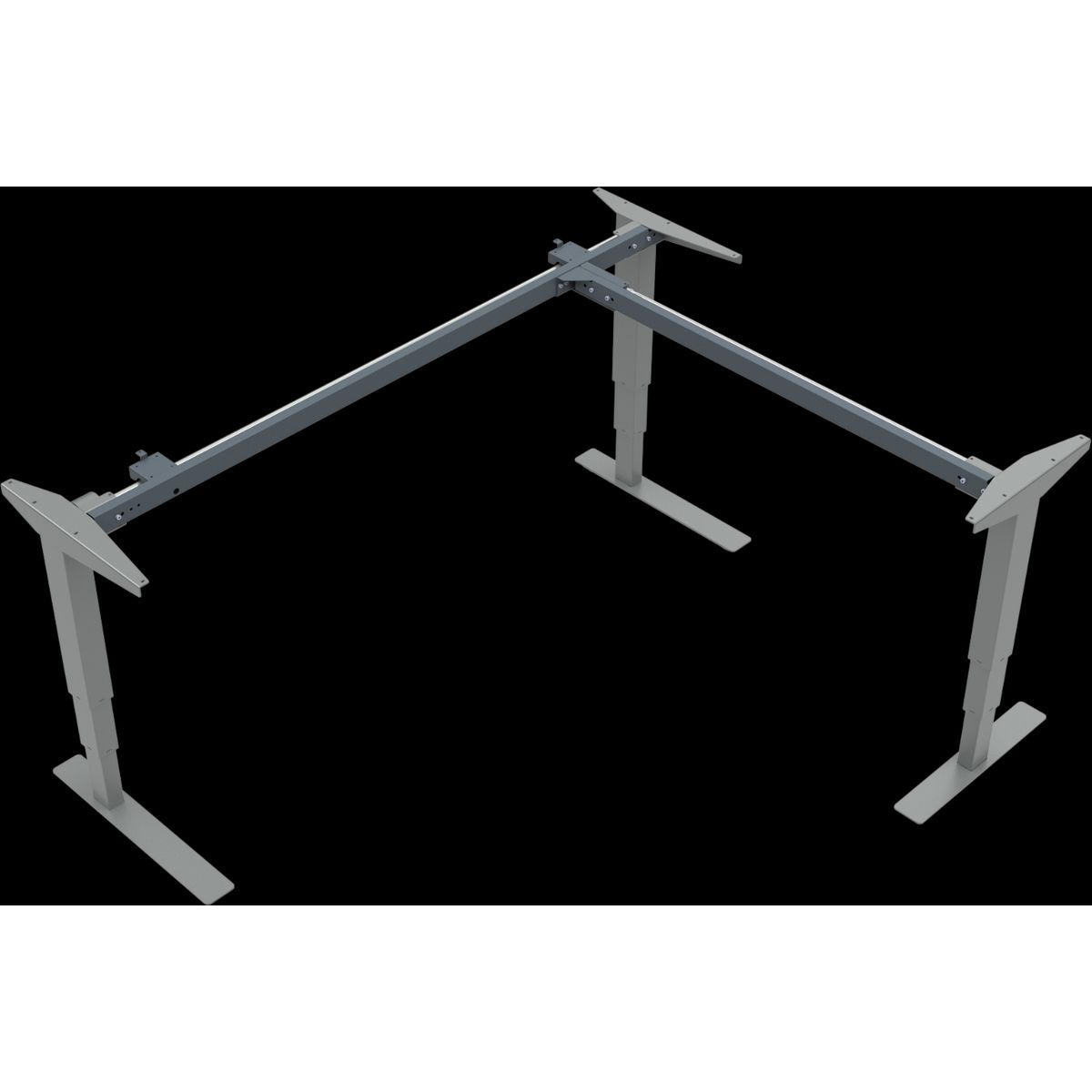 VersaStand, Hæve-/sænkestel, sølv, H122x56x172x144 cm, metal