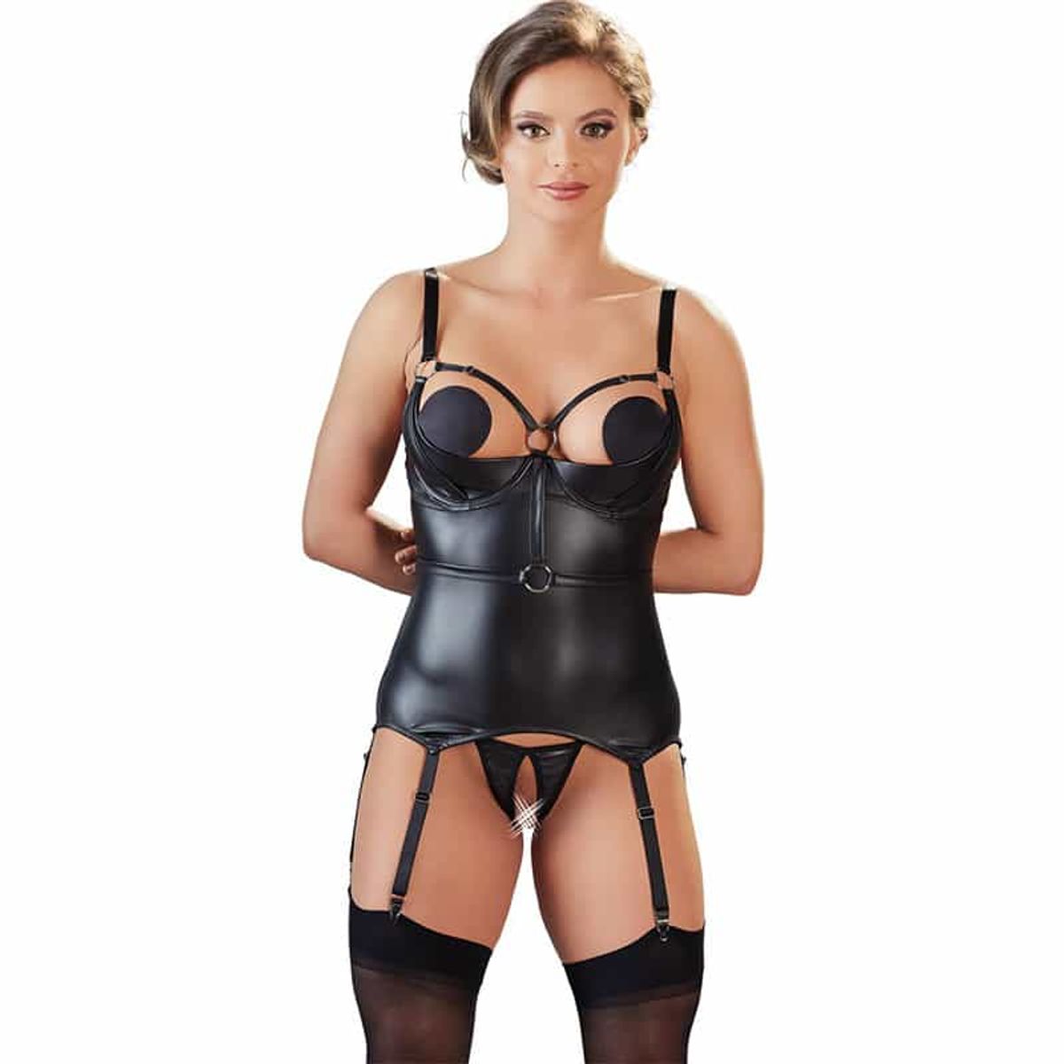 Cottelli Nora Bondage Corsage med Manchetter - XL