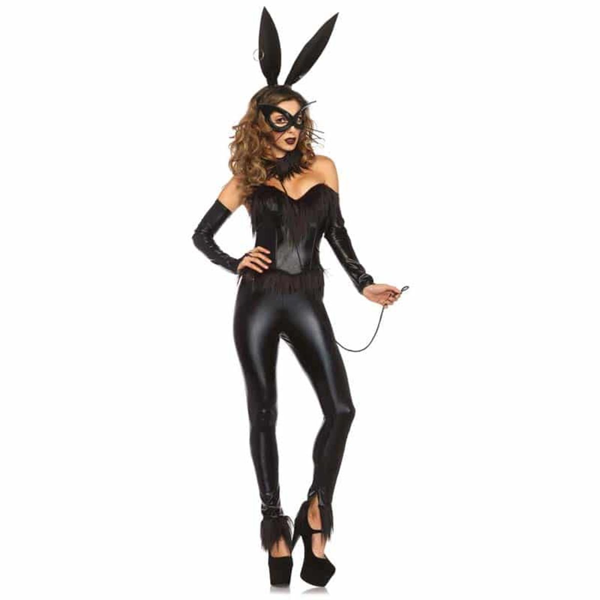 Leg Avenue Bondage Bunny Kostume Sort - S