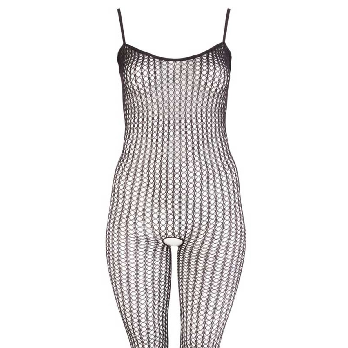 NO:XQSE Ava Bundløs Net Catsuit Sort - M/L