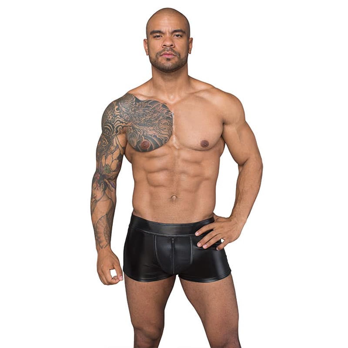 Noir Handmade John Wetlook Boxershorts med Lynlås - XL