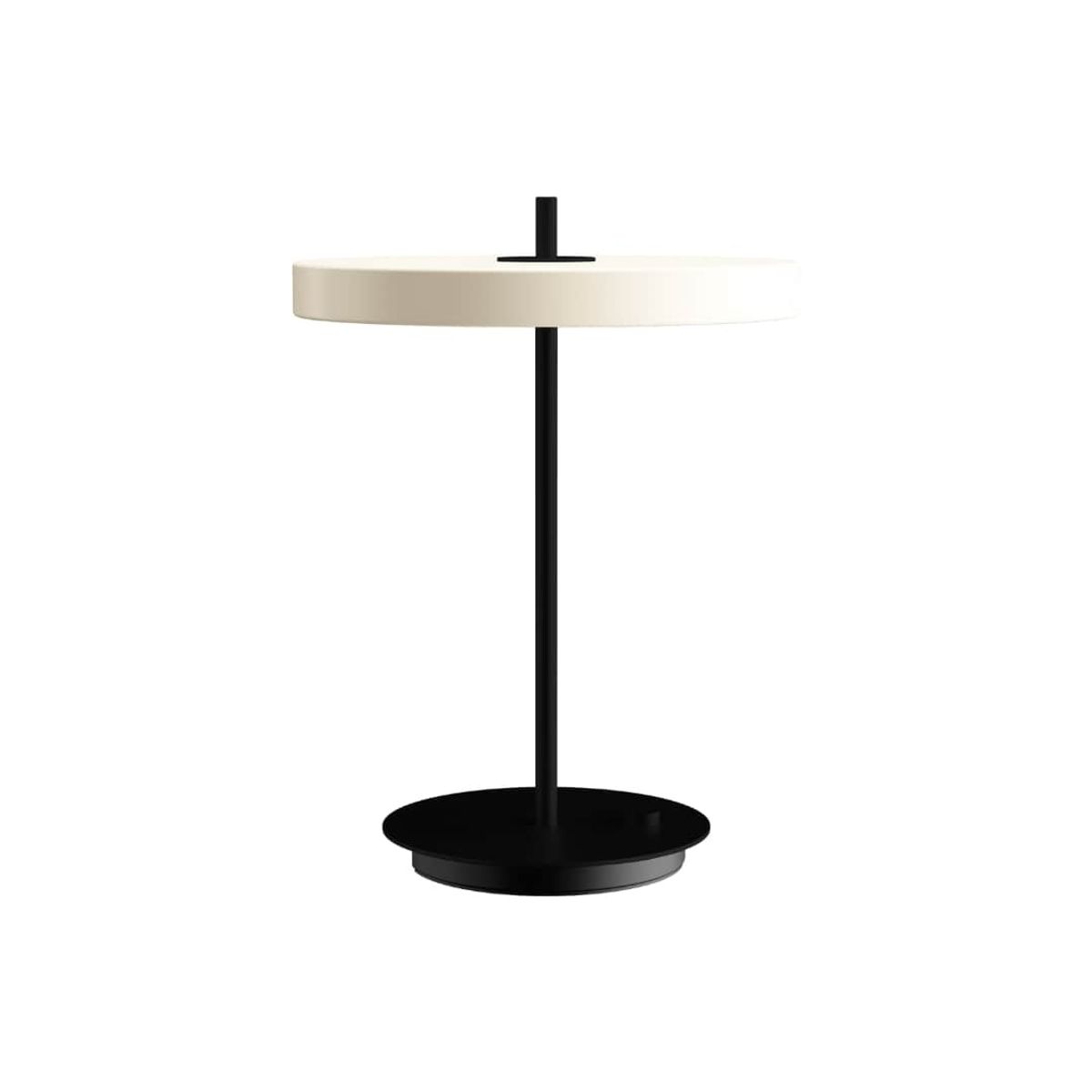 Asteria Bordlampe Perle Hvid m/ Sort base - Umage