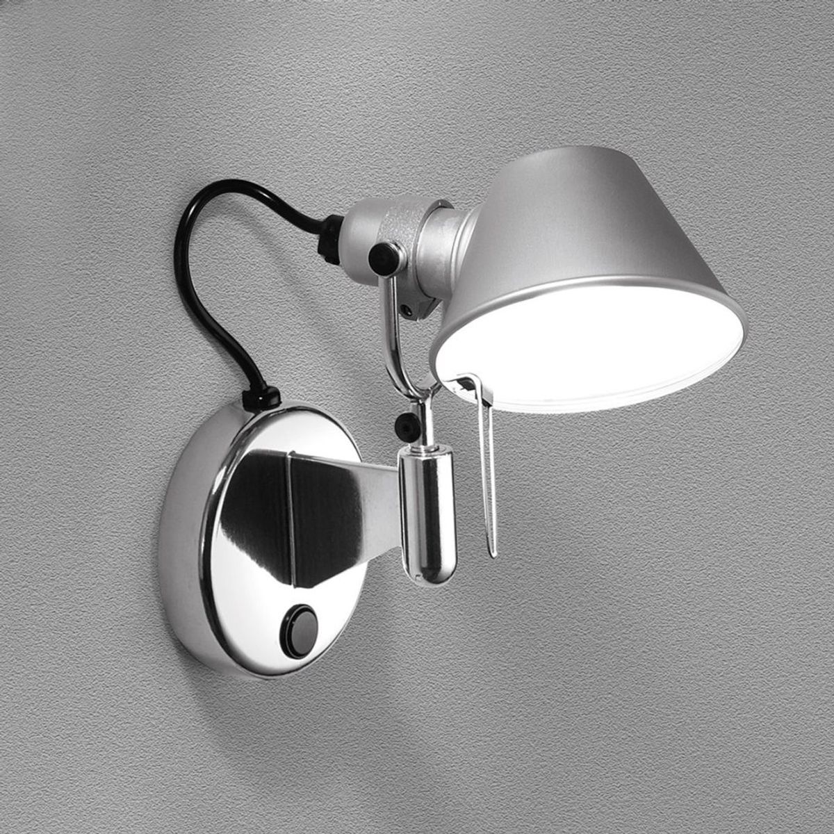 Tolomeo Micro Faretto Væglampe LED Alu m/afbryder - Artemide