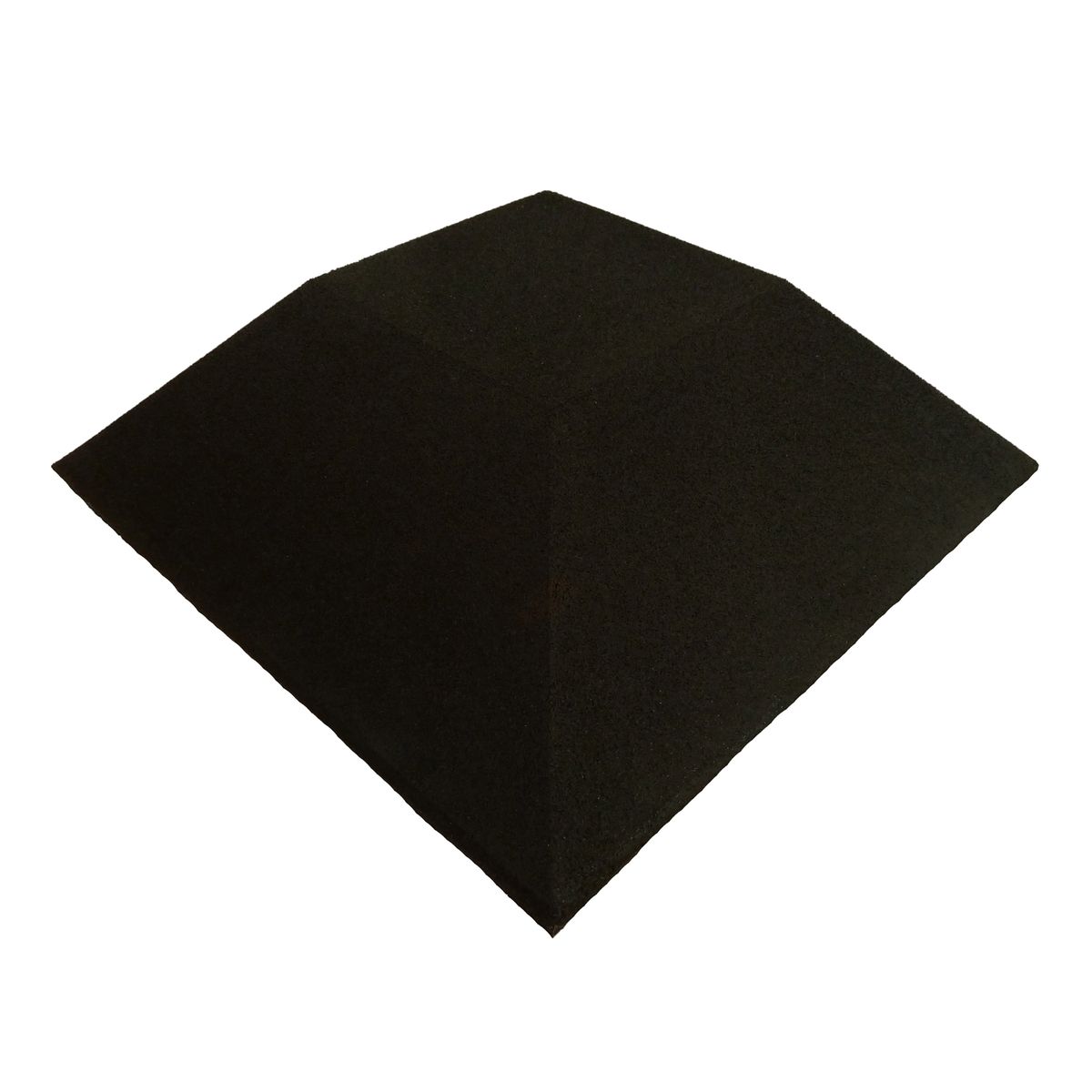 ErgoFloor - ErgoPlay Impact Gummifliser / Faldunderlag Hjørne 500x500x75 mm Sort