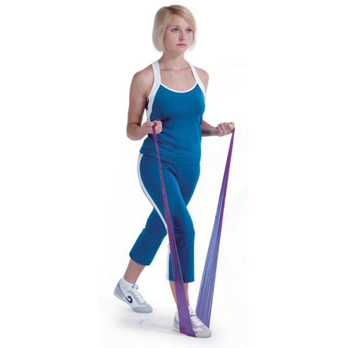 Aserve Latexfri Træningselastik Super Heavy Violet 5,5m