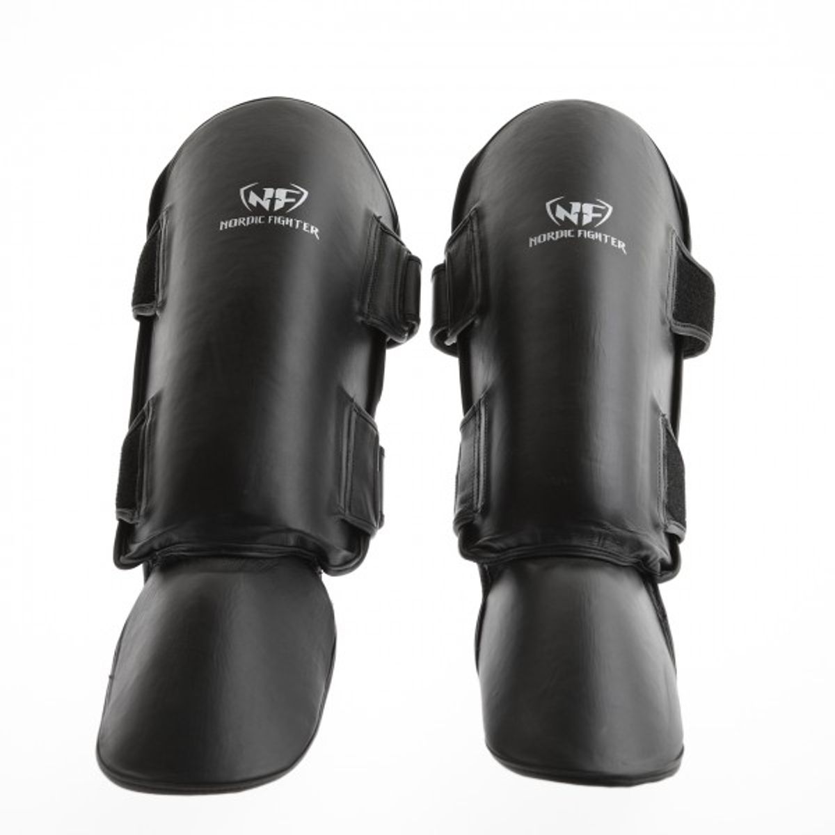 Nordic Fighter Shin Guards Instep Type 2 Benskinne Læder Sort Small