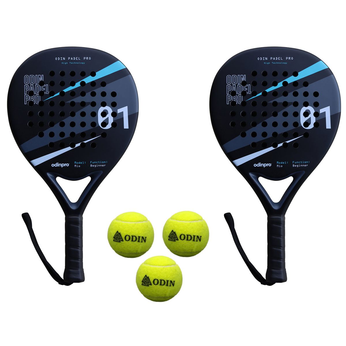 Odin Padel PAKKETILBUD (Odin Padel Mio Beginner + Odin Padel Bolde - 3 stk.)