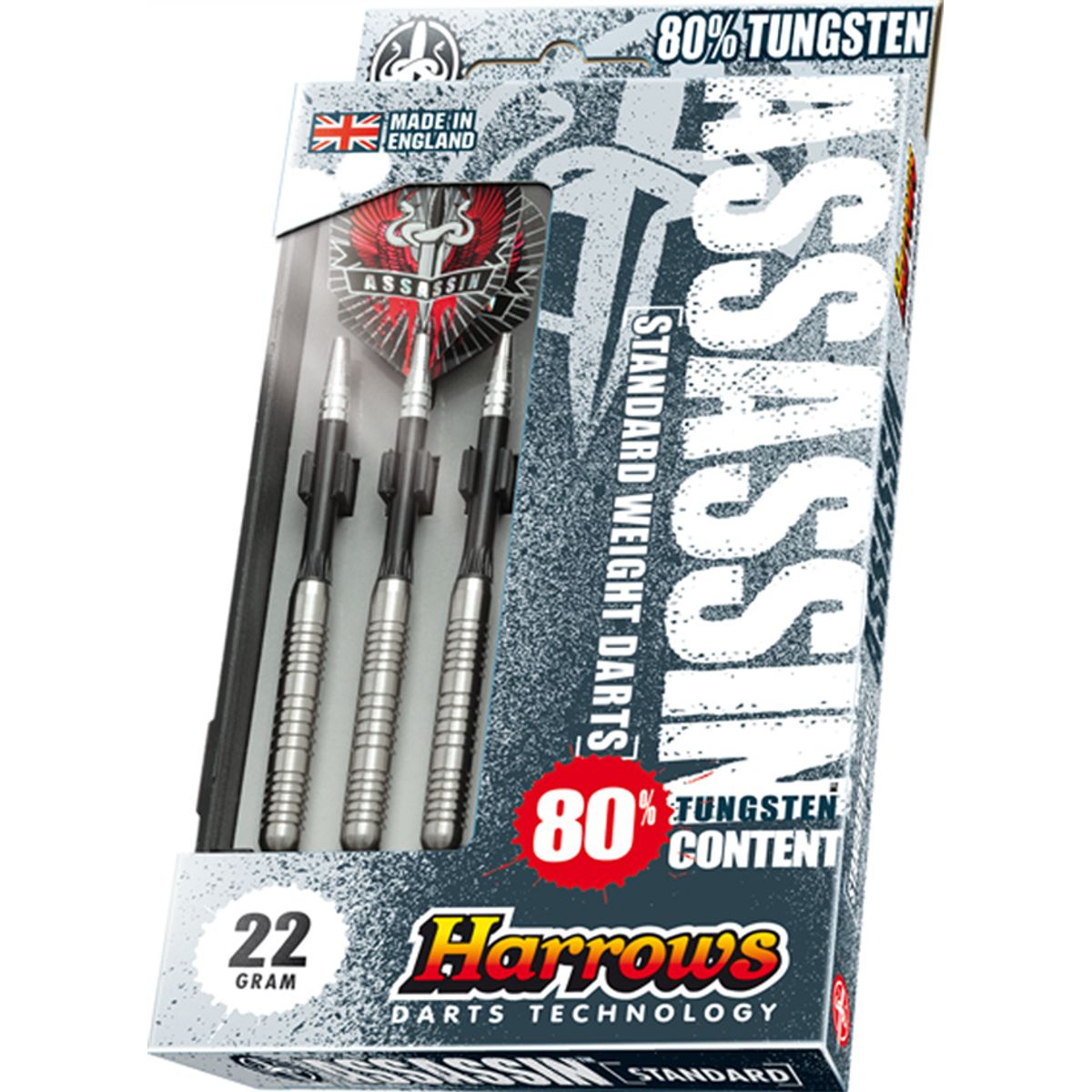 Harrows Assassin 80% Tungsten Steeltip Dartpile 22g