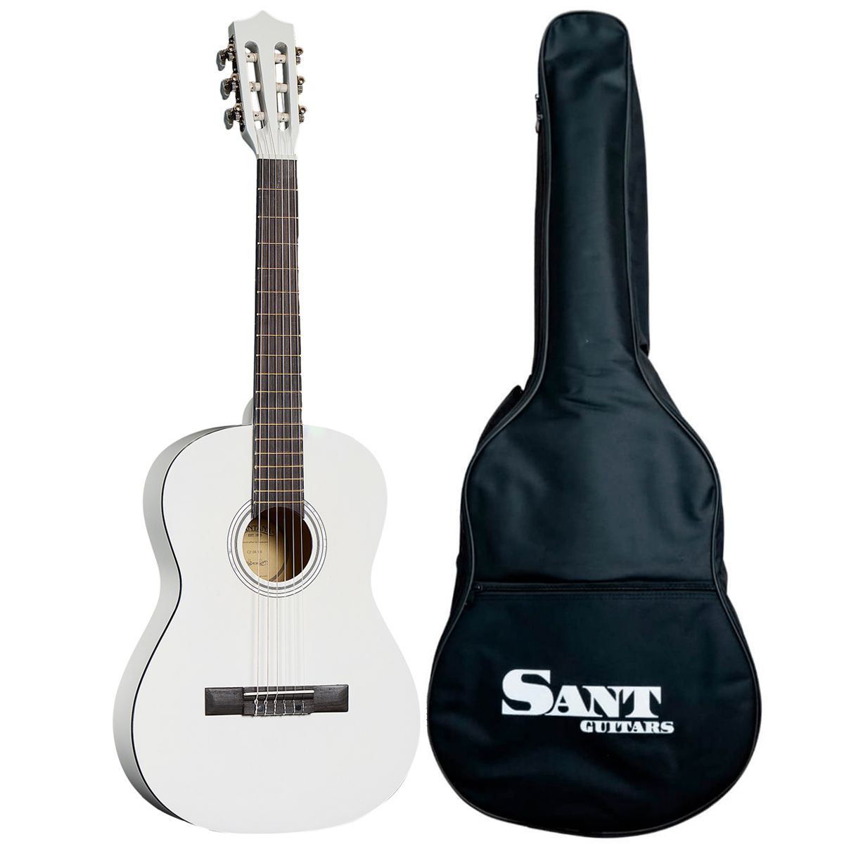 Sant Guitars CJ-36-WH spansk børne-guitar hvid