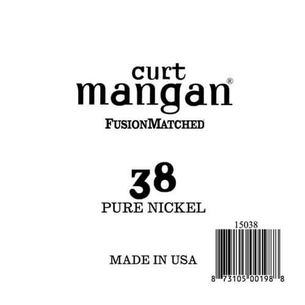 Curt Mangan 15038 Pure Nickel løs el-guitarstreng .038