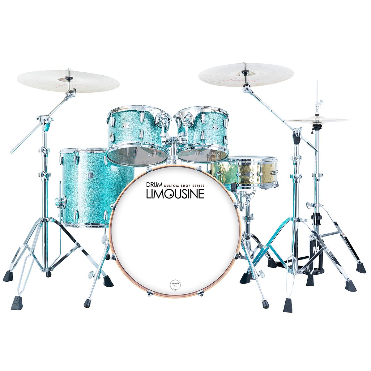 Drum Limousine Custom Shop 22 TS trommesæt turquoise sparkle