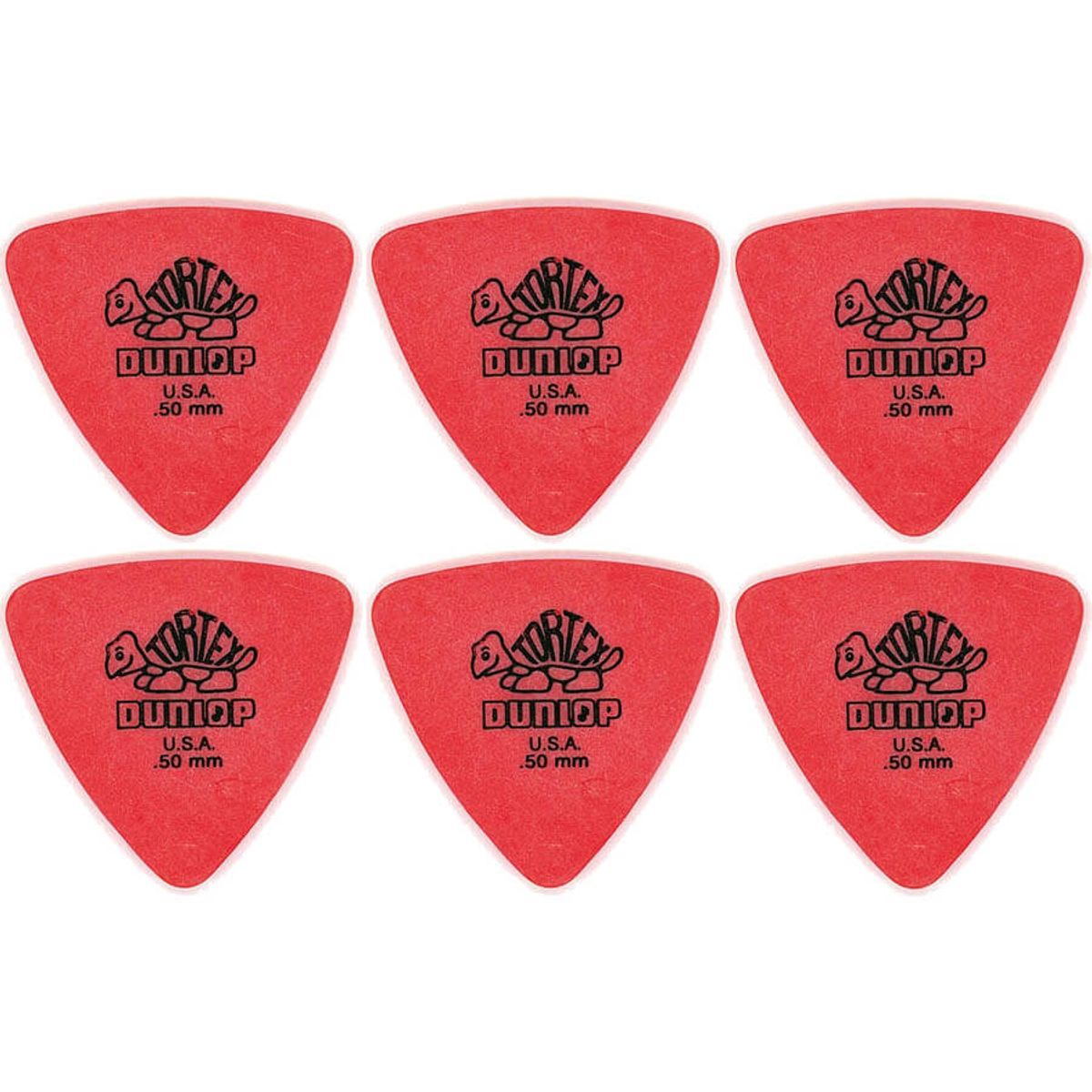 Dunlop Tortex Triangle 0,50 mm plektre (6 stk.)