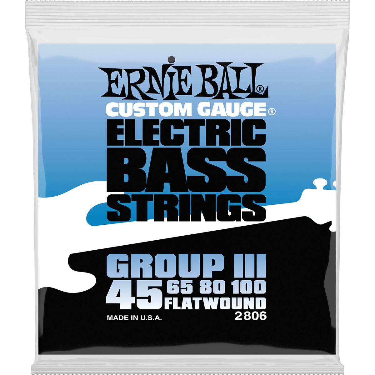 Ernie Ball 2806 Flatwound bas-strenge III, 045-100