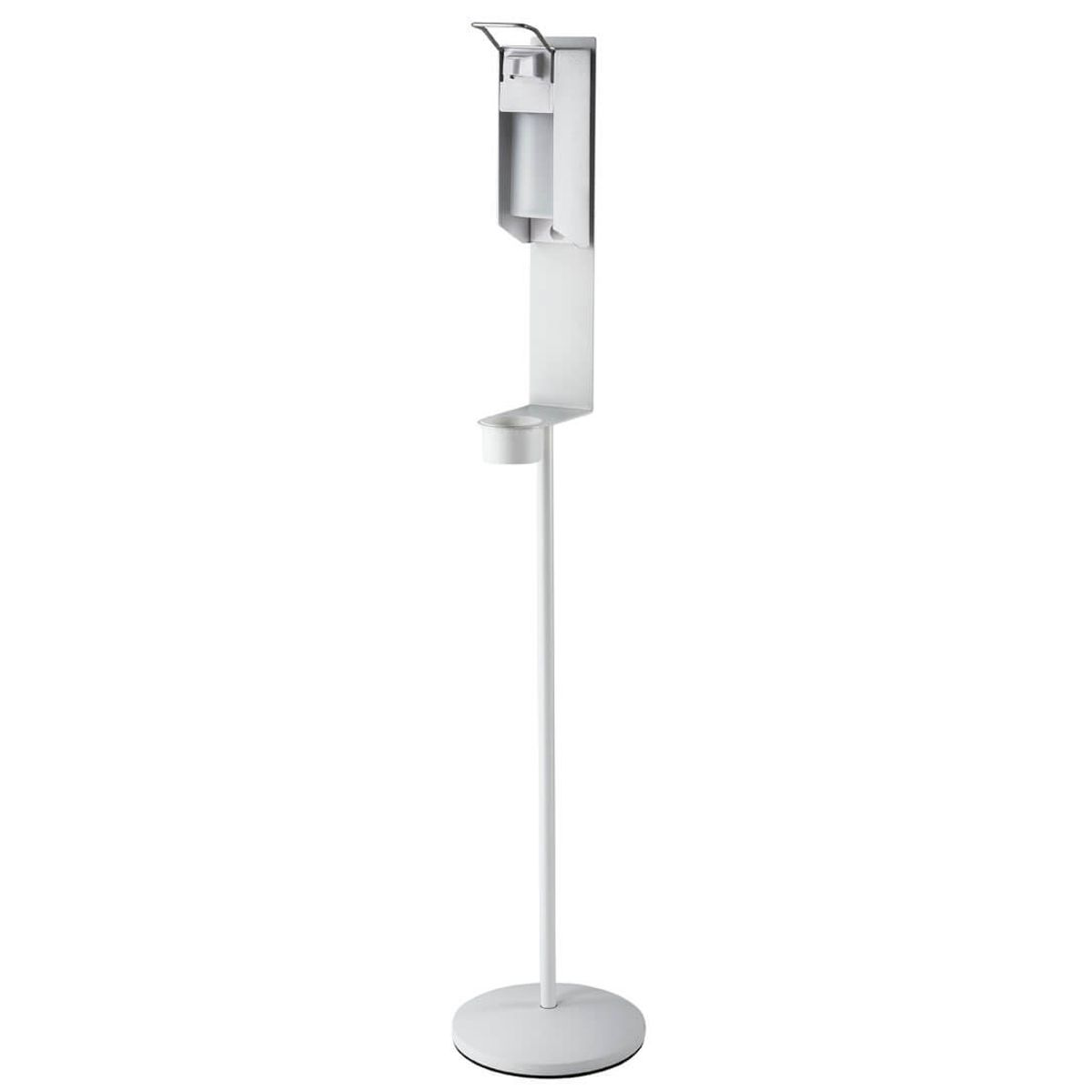 K&M König & Meyer 80328-000-76 håndsprit-stander med dispenser hvid