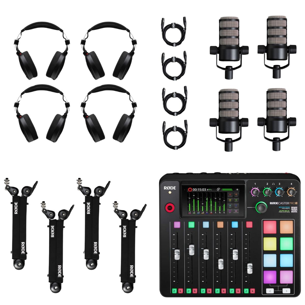 Røde Four podcasting bundle for four