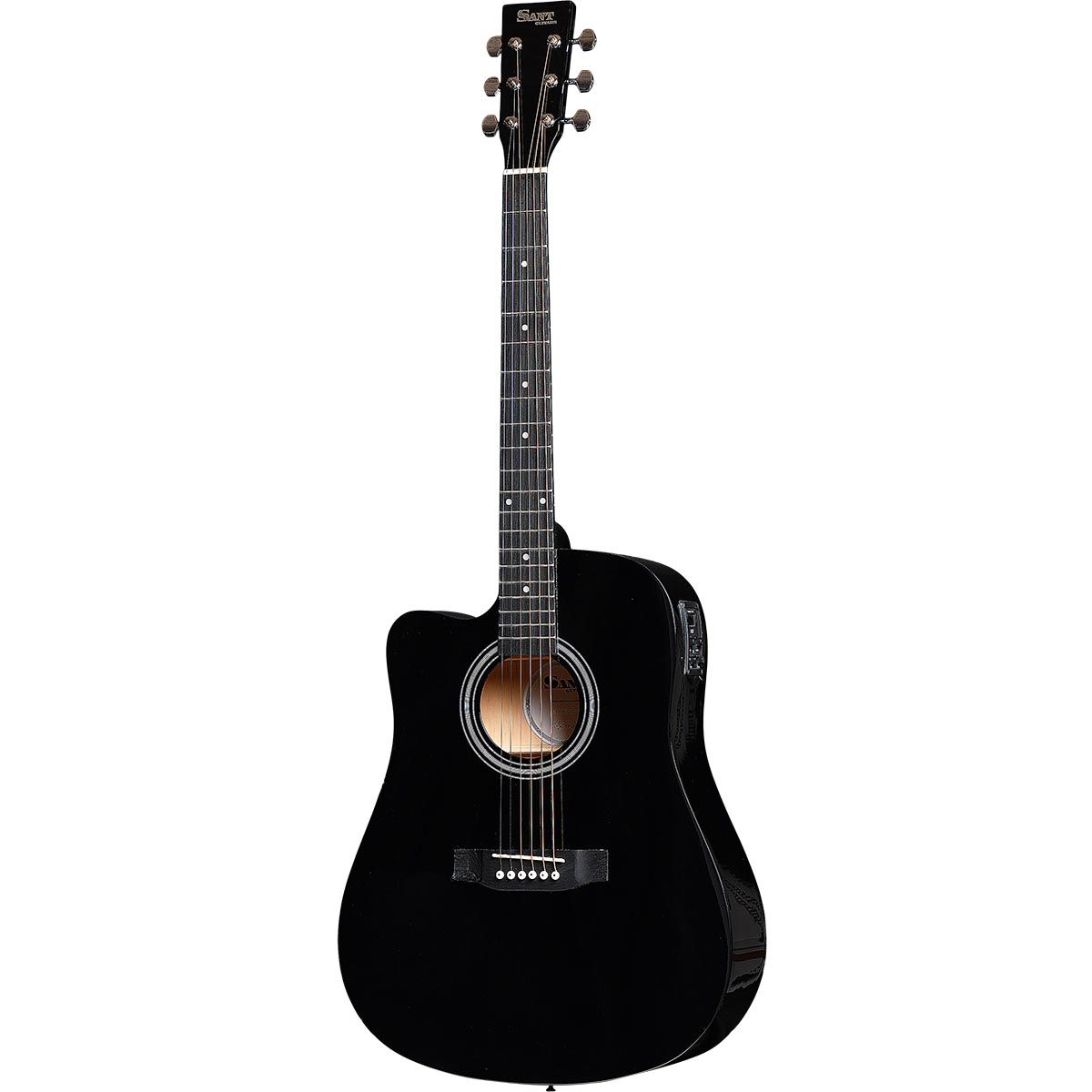 Sant Guitars AC-86EQL BK venstrehånds-western-guitar black