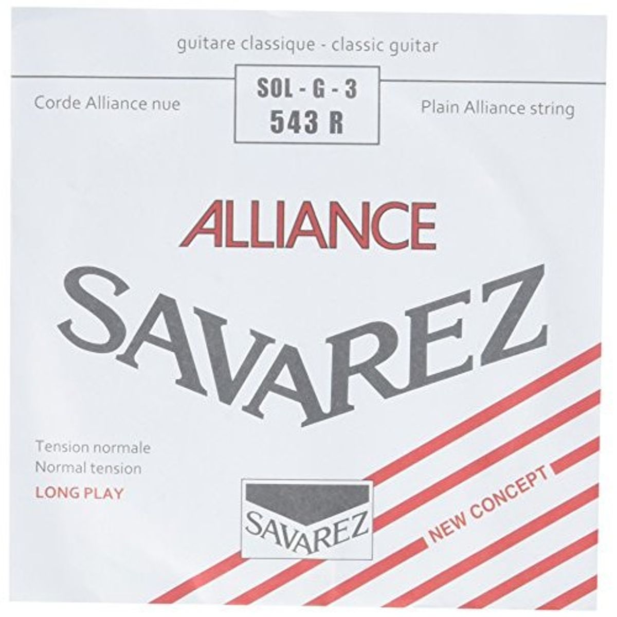 Savarez 543R Alliance G3 løs spansk guitar-streng, rød