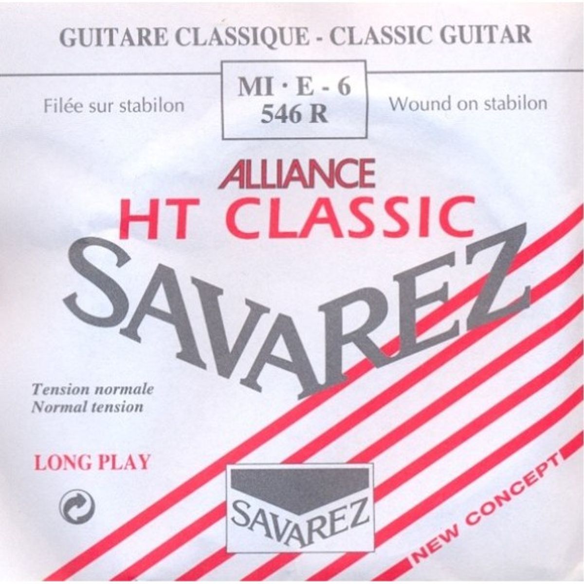 Savarez 546R Alliance E6 løs spansk guitar-streng, rød