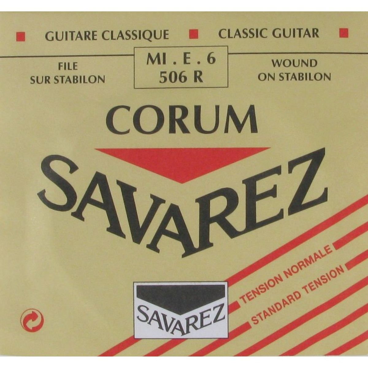 Savarez 504R Corum D4 løs spansk guitar-streng, rød