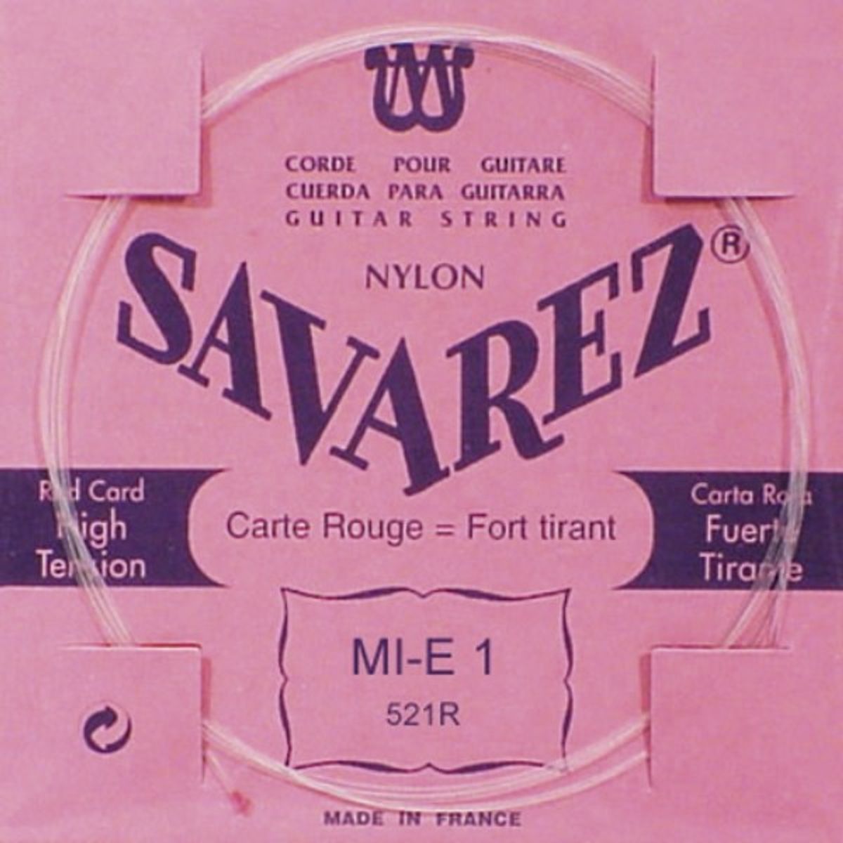 Savarez 521R E1 løs spansk guitar-streng, rød