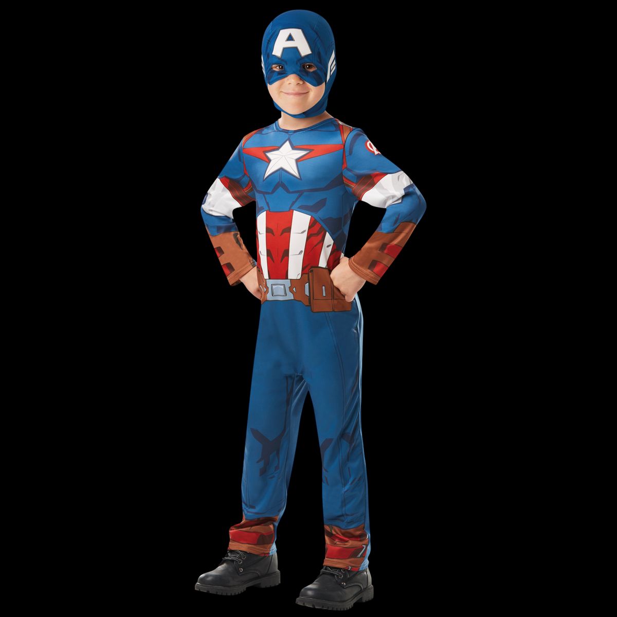 Marvel Captain America Børne Heldragt - CAPTAIN AMERICA - 7-8Y