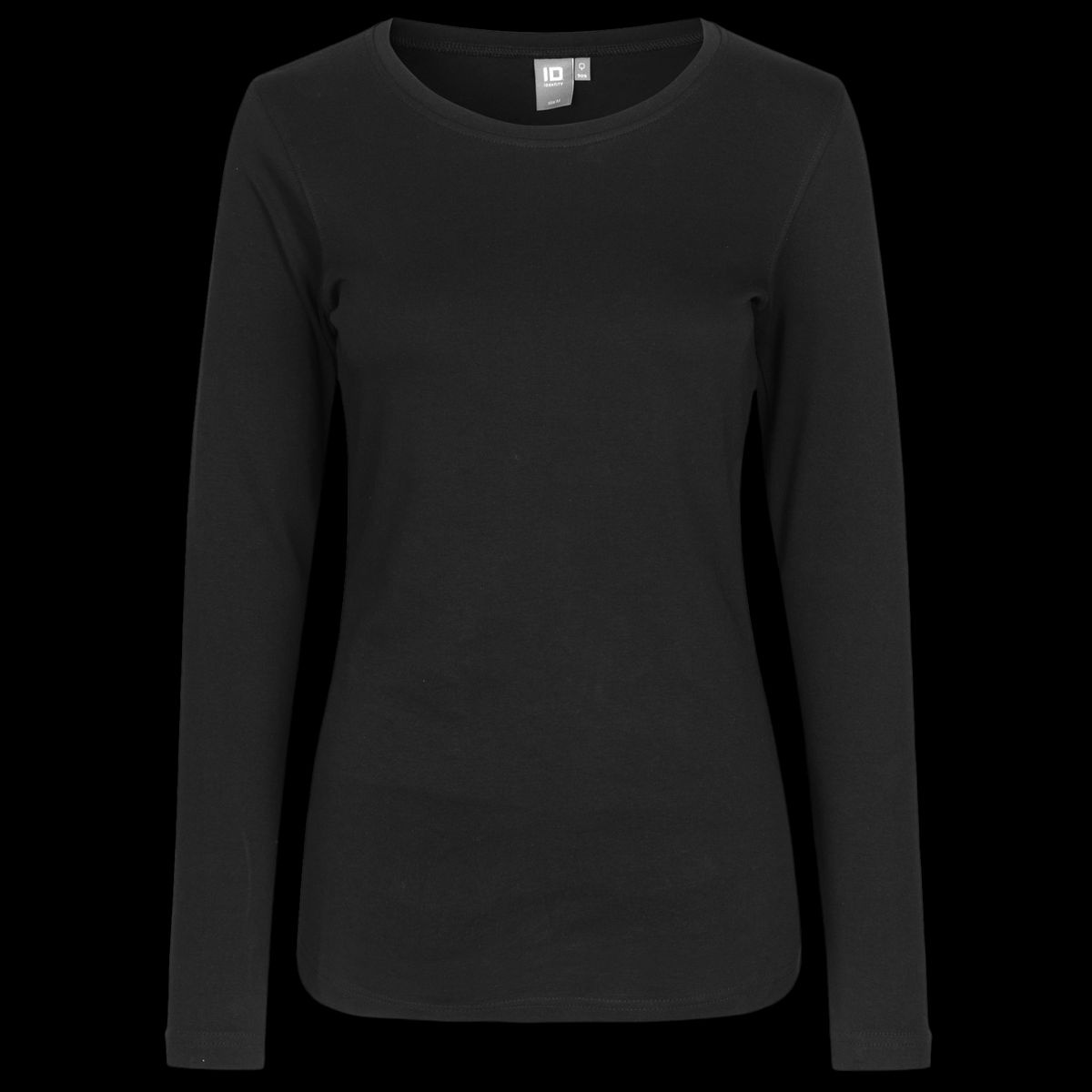 ID Interlock Dame Langærmet t-shirt - Sort - XL