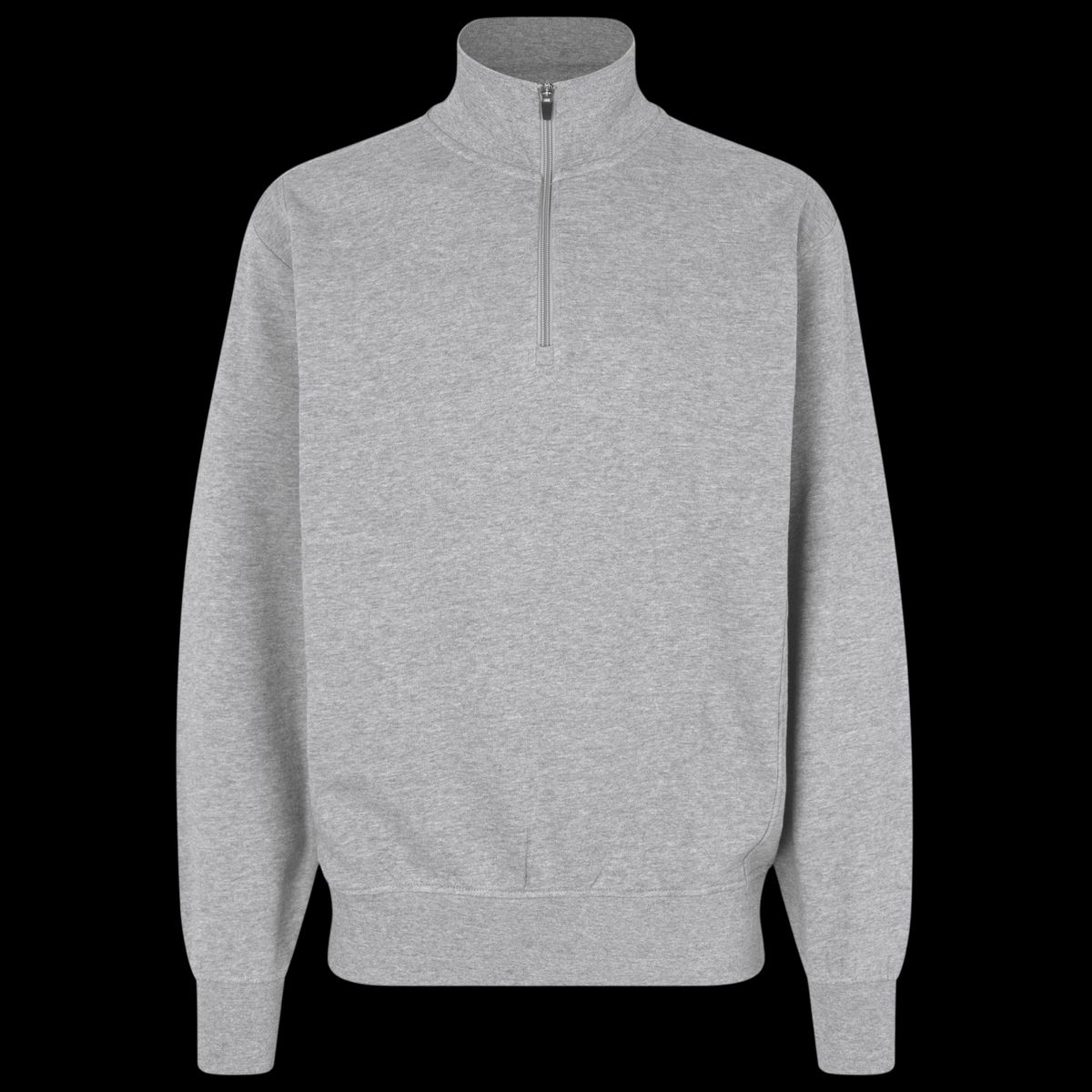 ID Zip Herre Sweatshirt - Grå Melange - 3XL