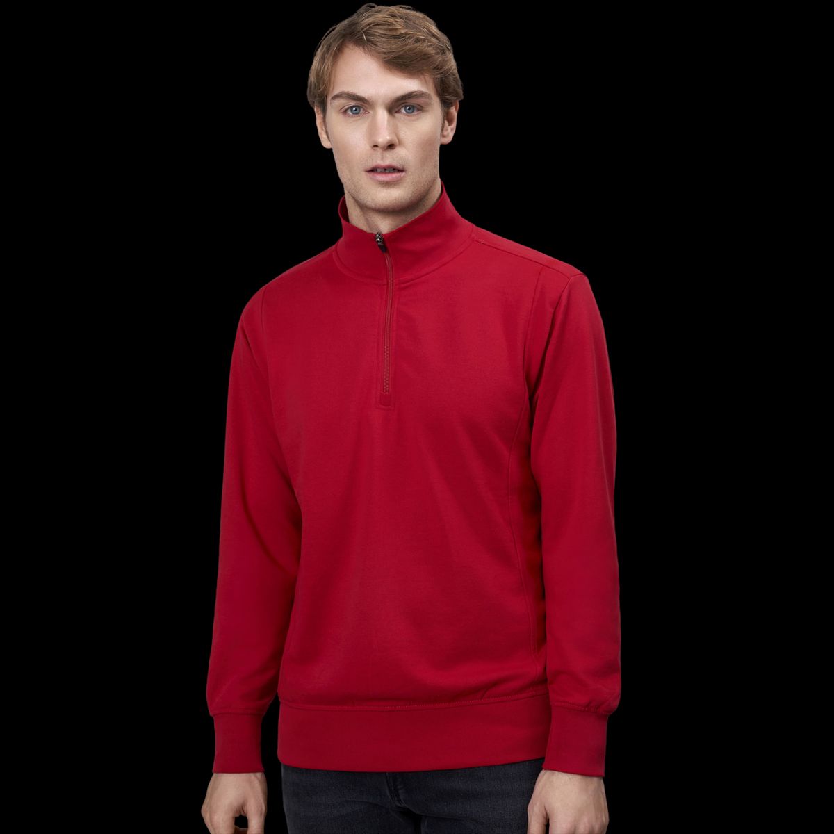 ID Zip Herre Sweatshirt - Red - L