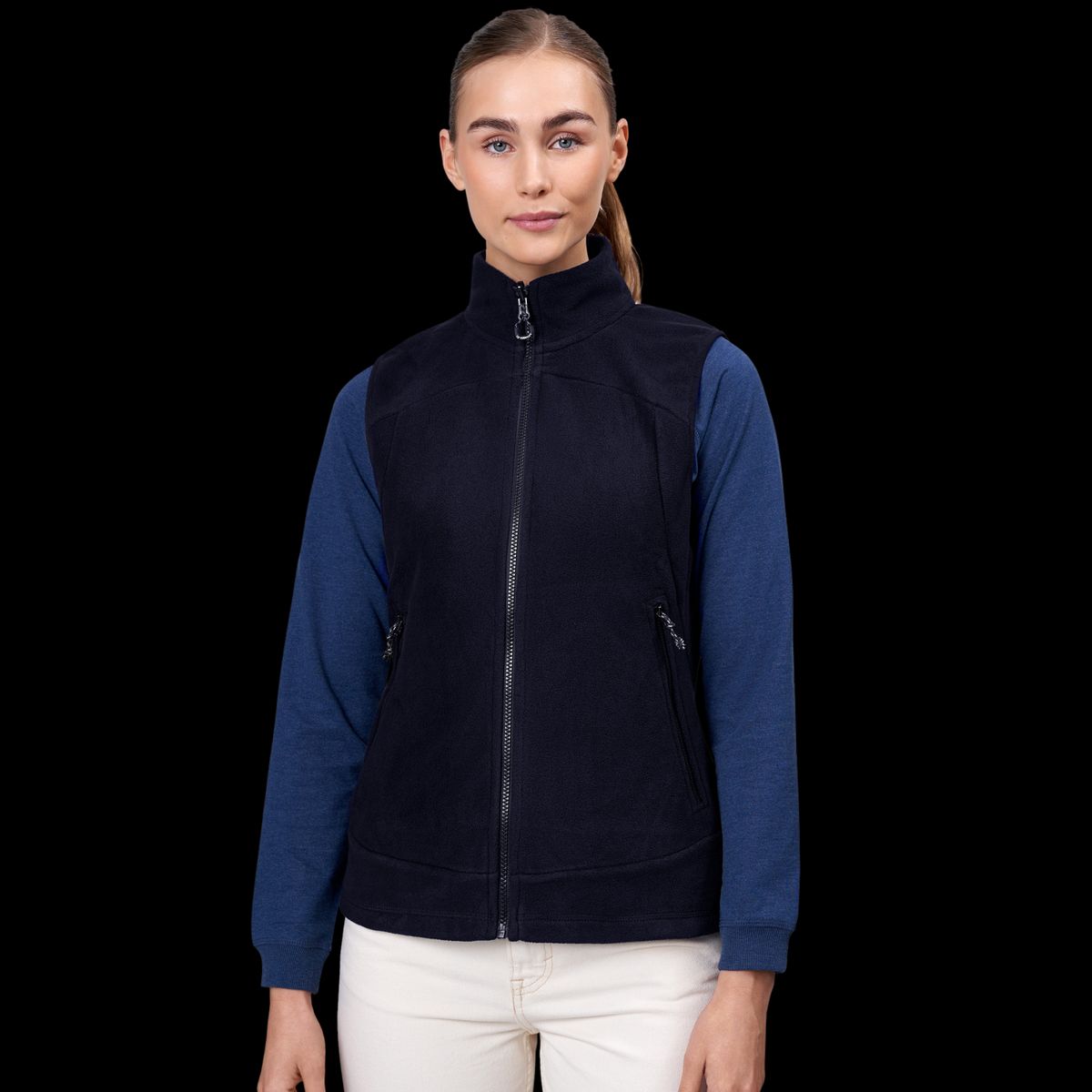 ID Active Dame Vest m. fleece - Navy - 2XL