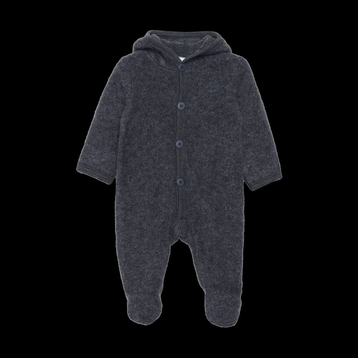 Fixoni Baby Heldragt i merinould - Dark Grey Melange - 62