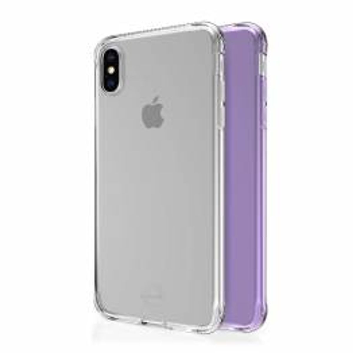 ITSKINS slim silikone Protect Gel iPhone Xs max cover dobbelt 2x pakke, Farve Klar & Lyse Lilla