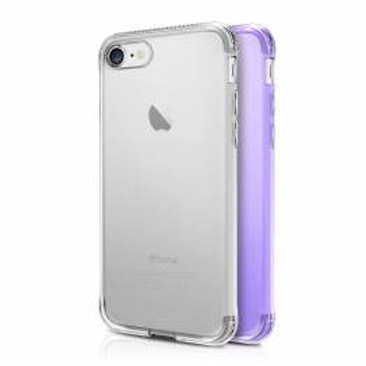 ITSKINS slim silikone Protect Gel iPhone 6, 6s, 7 & 8 plus cover dobbelt 2x pakke, Farve Klar & Lyse Lilla