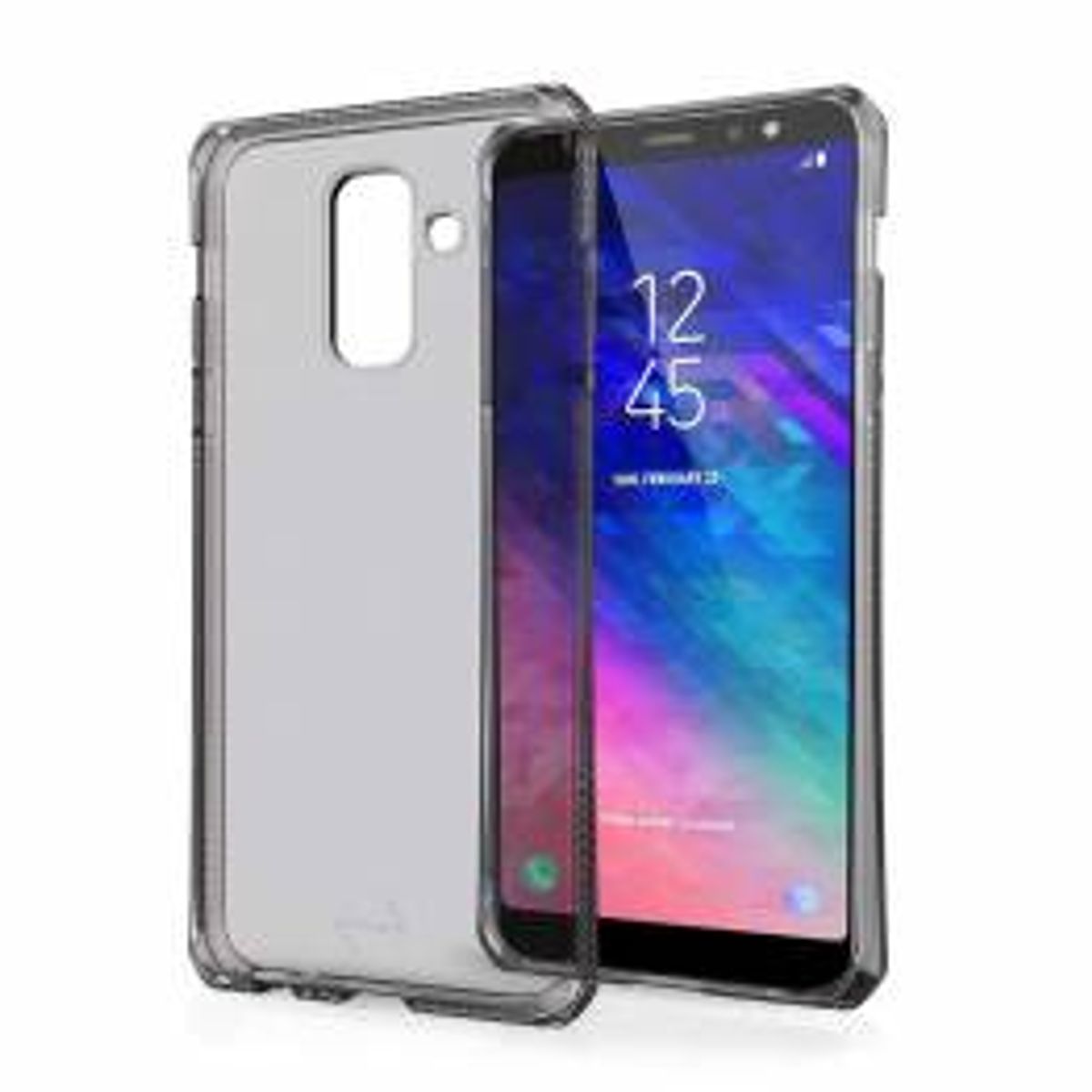 ITSKINS Cover til Samsung Galaxy A6+ Gennemsigtigt Sort