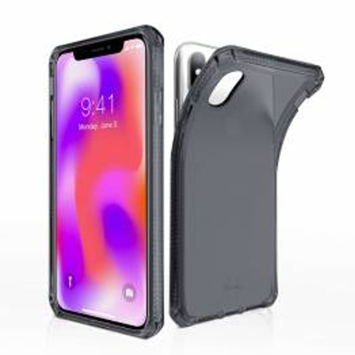 ITSKINS Spectrum clear Cover til iPhone Xs Max Gennemsigtigt Sort