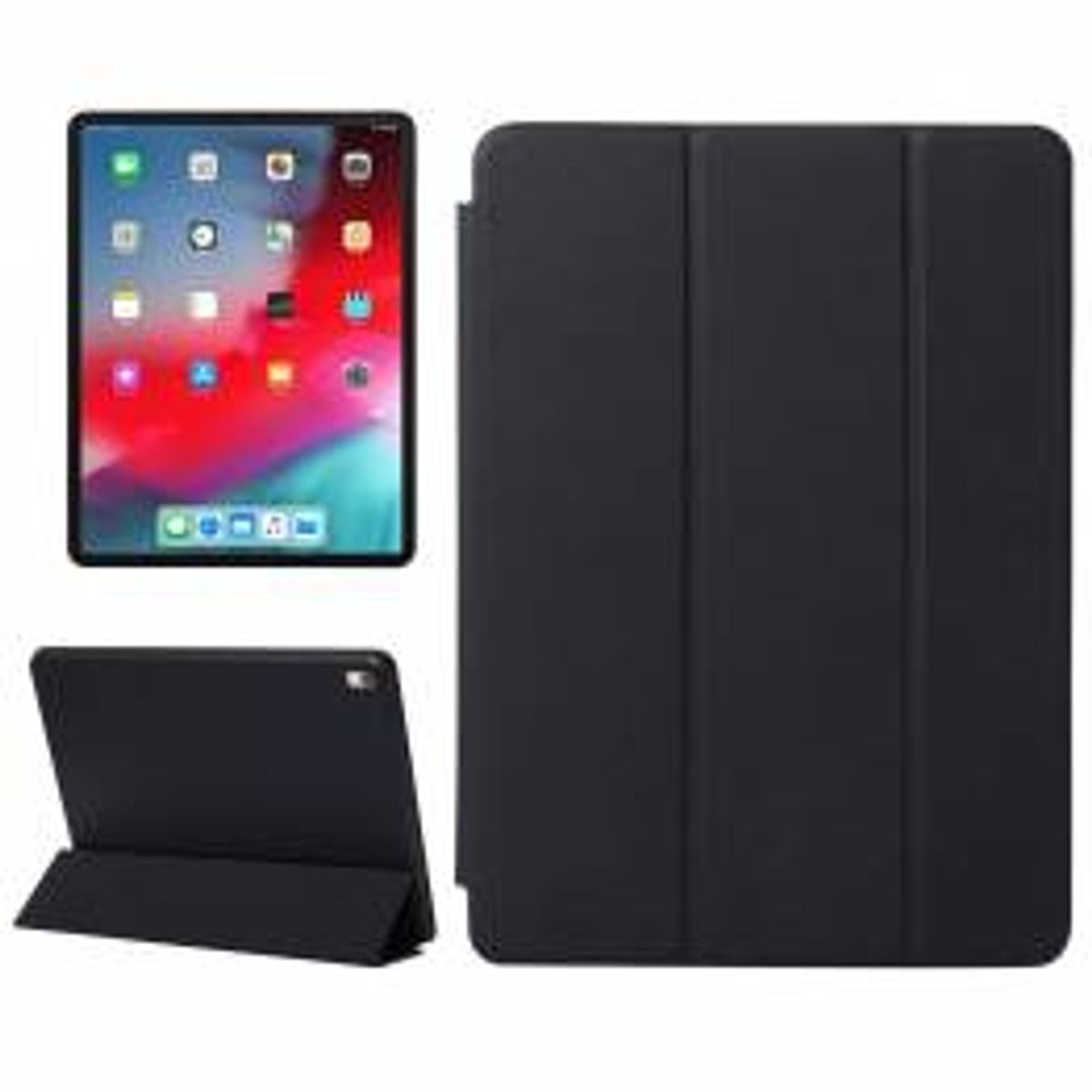 iPad Pro 11" 2018/iPad Air 4 cover med klap, Farve Sort