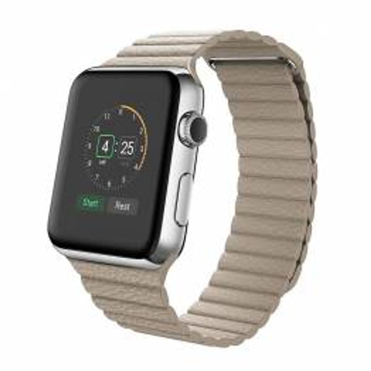 Rem i kunstlæder til Apple Watch med magnetisk lukning - 38/40/41/42mm, Størrelse 38, 40, 41 & 42mm, Farve Sandfarvet