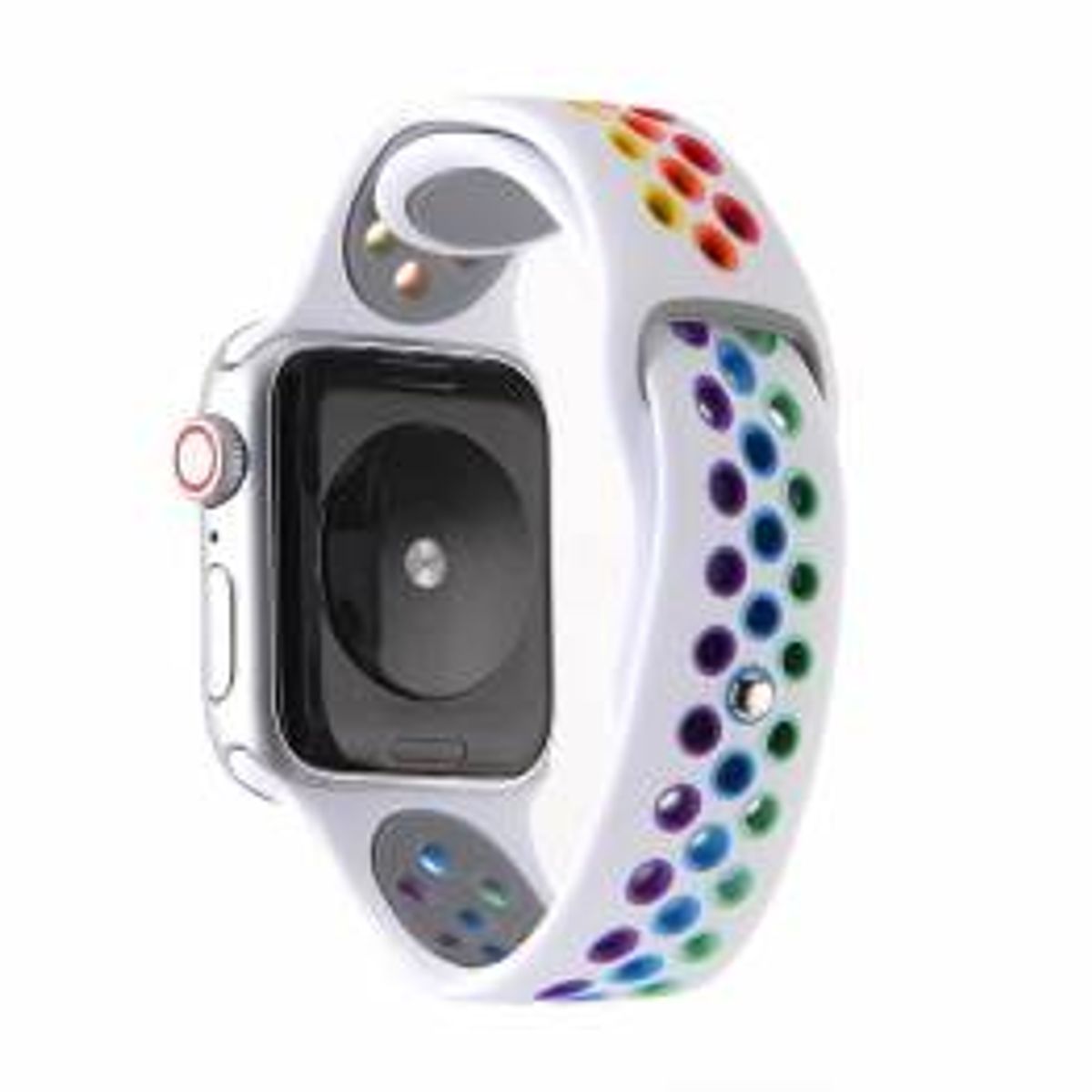 Apple Watch rem i silikone - God til sport - Flere flotte farver, Størrelse 38, 40, 41 & 42mm, Farve Multifarvet