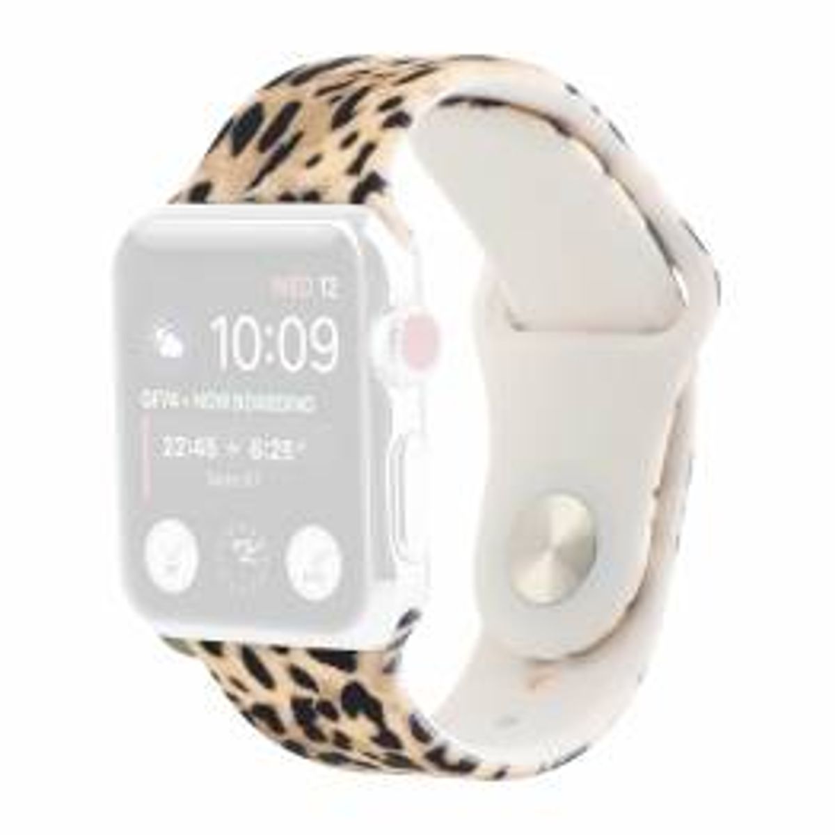 Apple Watch rem i silikone 38/40/41/42mm - Leopard pels print