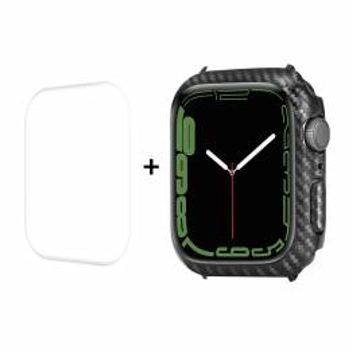 Enkay Apple Watch 7 kulfiber cover og skærmbeskyttelse - 45mm