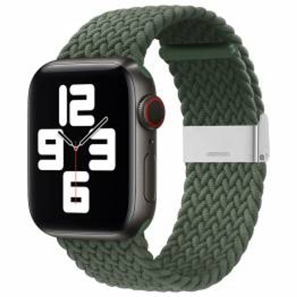 Justerbar flettet Apple Watch rem 44/45/46/49mm - Grøn