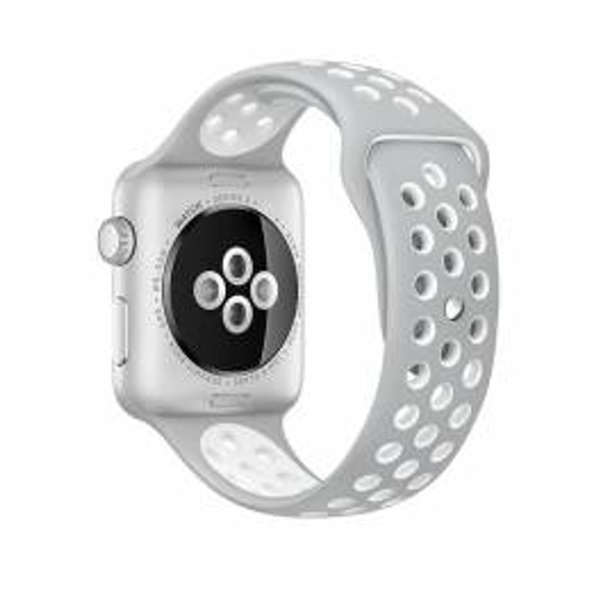 Apple Watch rem i silikone - God til sport - Flere flotte farver, Størrelse 42mm (2014-2018), 44, 45, 46 & 49mm, Farve Lys grå